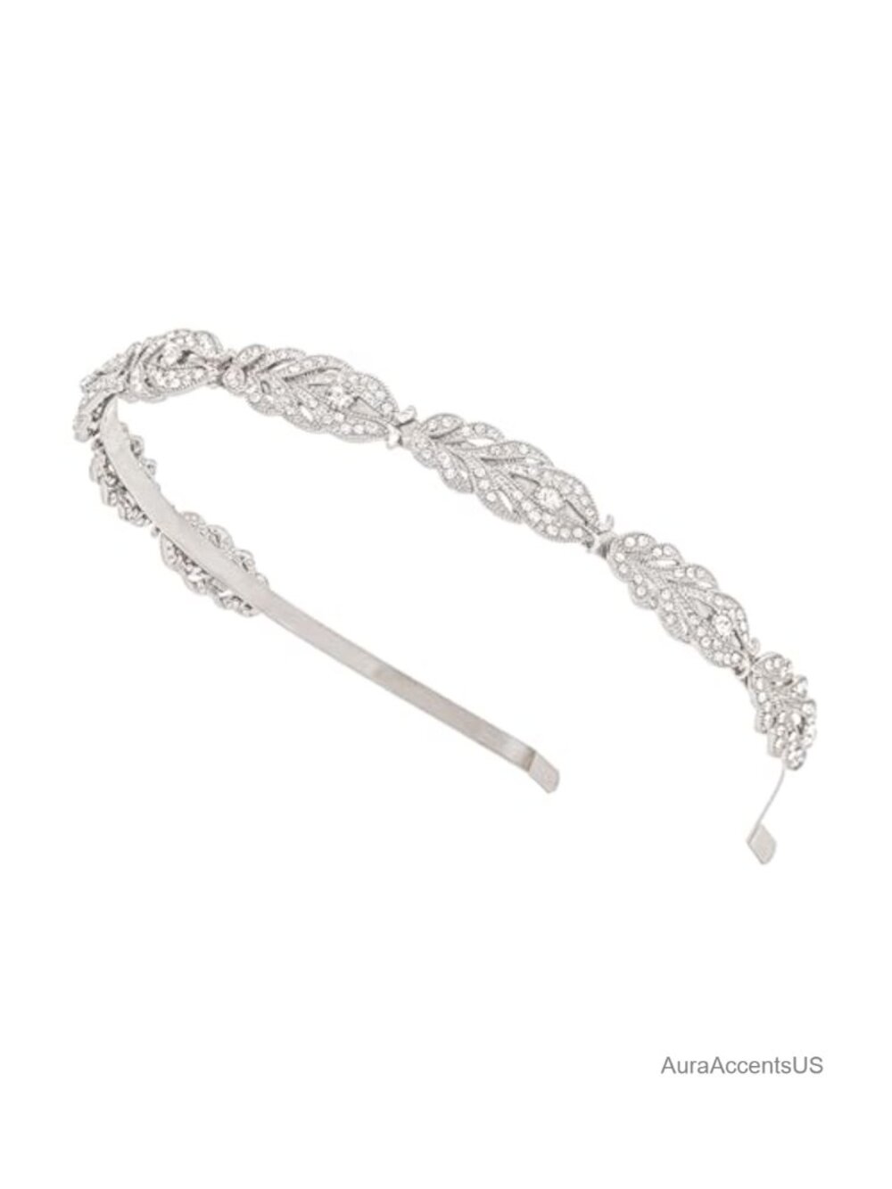 Rhinestone Crystal Wedding Headband Bridal Headpiece Simple Elegant